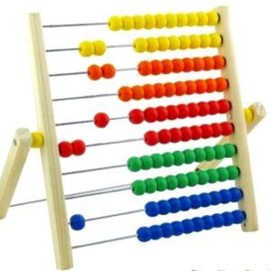 IKEA Wooden Abacus Educational Counting Multicolor Toy 100 Wooden Beads